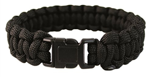 Mil-Tec Paracord Bracciale 22 mm Nero