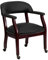 Flash Furniture B-Z100-LF-0005-BK-LEA-GG Konferenzstuhl, schwarzes Leder, luxuriös, mit Rollen