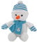 Sweety Toys Schneemann blau Weihnachtsmann 42 cm, supersüss mit Bommelmütze und Schal,Plüschbär Teddy Teddybär