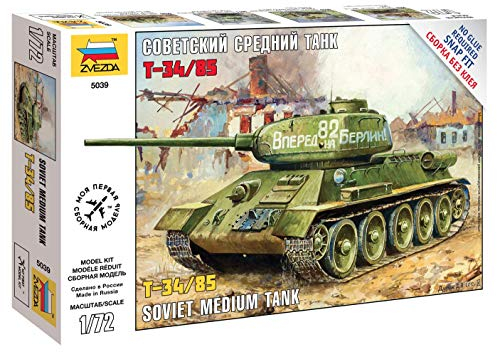 Zvezda 500785039-1:72 T-34/85 Soviet Medium Tank WWII