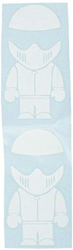 Ecoshirt 3G-WP1S-KTI8 Aufkleber Stig R112 Vinyl Adesivi Decal Aufkleber-Set behör: Stickers Car Voiture Sport Racing, weiß