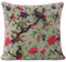 Eyes of India Volle Farben Samt Vogel Sofa Kissenbezug Boho Deko Indianer Bohemian – Grün, 40 x 40 cm
