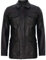 Men's Classic Black Genuine Real Leather Safari Parker Trench Jacket XL