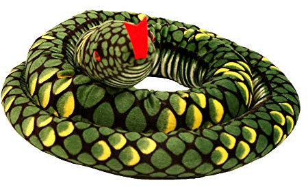 FeiWen Plüsch Gefüllt 114” / 290cm Schlange Puppe Weiche Kuscheltiere Spielzeug Streich (2.8m Grün)