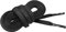 CORD ON - Lacci di cotone cerato o lucidato piatto. Larghezza 6 mm - 1 paio (Nero, 90 cm)