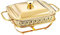 XBSXP 2 Qt Chafing Dish Buffetset, Chafers und Buffetwärmer-Sets mit Deckel, Speisenwärmer für Partybuffets im Freien,Gold