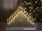 Marco Paul 33 White LED Candle Bridge Arch Tower - Mains Operated Modern Silver Pipe LED Xmas Candles - Christmas Decorations Candlebridge for Window Table Home Decor