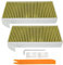 Filtro Dell'aria Dell'abitacolo, 2 Pezzi Filtro Dell'aria Dell'abitacolo a Carbone Attivo Buona Tenuta Elemento del Filtro Dell'aria Dell'abitacolo Durevole di Ricambio