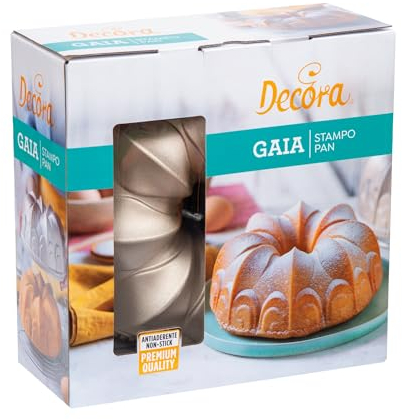 Decora 0080112 Stampo Antiaderente Gaia Ø 24 X 10 h Cm, In Alluminio Pressofuso, per realizzare preparazioni dolci e salate.
