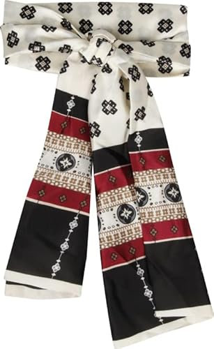 Capelli New York Satin Tuch Halstuch Haarband Stoffgürtel Ivory Combo