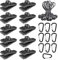 30 Pezzi Clip per Tende Clip per Teloni Tenda Campeggio Morsetto con Corda Elastica a Sfera e Moschettone per Campeggio Tende da Sole Baldacchini