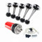 YIYIDA Autohupe Lufthupe Car Horn fünf Röhren Musikhupe 160db LKW-Hupe Car Horn 12V Trompete Dixie Elektrische Hupe Silberne Mehrfrequenz-Soundhupe mit rotem Luftpumpe für 12V Auto LKW Schiffe usw