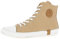 Andrea Conti Damen Stiefelette High Top Sneaker Boot Coole Applikationen 0025902, Größe:37 EU, Farbe:Beige