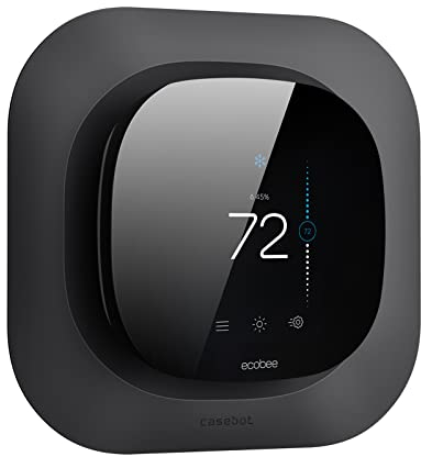 CaseBot Wall Plate for 2022 Ecobee Smart Thermostat Premium & 2022 Ecobee Smart Thermostat Enhanced, Practical and Stylish Trim Kit Bracket Mount Cover, Easy Installation, Matte Black