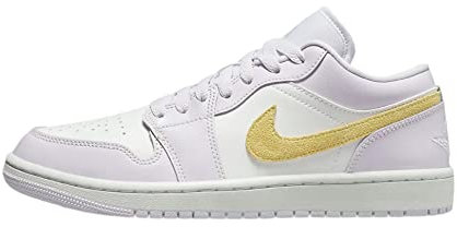 Jordan Herren Air 1 Low Sneaker, Barley Grape/Lemon Wash-White, 38 EU