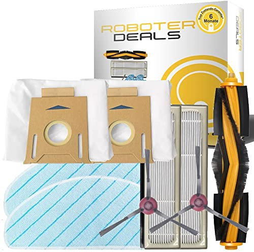 Roboter Deals - Zubehör Set, Ersatzteile Kit für Yeedi Vac 2 Pro (2X Seitenbürste, 2X Feinstaub-Filter, 2X Wisch-Pad, 1x Hauptbürste, 2X Beutel für die Absaugstation) Staubsaugroboter