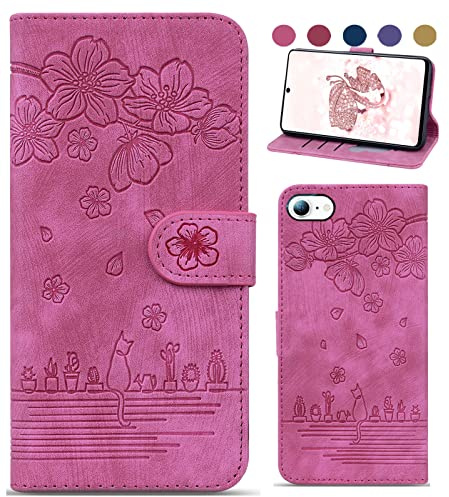 Bxithnr Handyhülle für iPhone 7/8/ SE/ 6S, iPhone 8 Hülle Leder Handy Klapphülle Brieftasche Magnetverschluss Flipcase Cover mit [Standfunction] [Kartenfach] auch für iPhone SE 2020/2022 - Rose