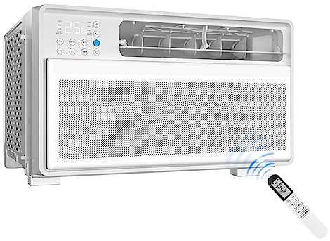 Window Air Conditioner, Energy-saving Inverter Air Conditioner, Window AC Unit with Remote Control and Adjustable Thermostat, Cools up to 20m², 24H Timing, Digital Display, Quiet Operation (Size : 12