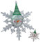 Luckxing Weihnachts- -,Weihnachtsdekor-LED-Nachtlicht mit starkem Saugnapf | Schneeflocke dekoratives Retro-Weihnachtsnachtlicht, LED bunt langsam blinkend