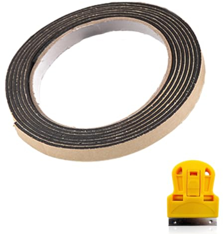 INGJIA Cinta de sellado de 3,3 m para placa de cocción con raspador pequeño, 1 pieza 7 mm x 2 mm cinta de montaje para placa de vitrocerámica