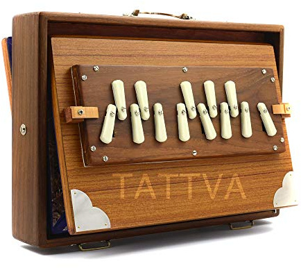 Shrutibox TATTVA Professional - MEDIUM Size - mit LANGEM KLANGATEM, C-C, 440 Hz, 13 Stopps, PALITANA Premium Reeds - GETESTET und GEPRÜFT! - ZOLLFREI mit PRIMEVERSAND!