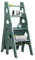 forestalk Sedia a Scala in Legno Sgabello a Scala 4 gradini, Pieghevole Sedia invalderia Sedia Multifunzione Biblioteca Scalata Scala