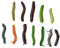 KICHOUSE Caterpillars Pastic Caterpillars Toys Set of 24 Fake Caterpillar Landscape Ornament Random Style
