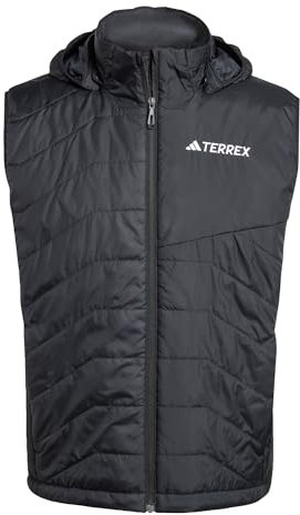 adidas Men's Terrex Multi CLIMAWARM Insulated Hooded Vest, Black, XL