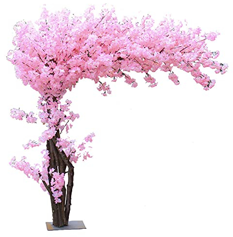 SIBEG Künstlicher Kirschbaum, verlängerter Kirschbaum, rosa, für drinnen und draußen, Zuhause, Büro, Party, Tischmitte, Hochzeit, Rosa – 2,5 x 2 m