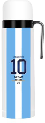 CUOPRU Bouteille isotherme à double paroi en acier inoxydable pour Yerba Mate, café, eau, thé, 946 ml, sans BPA, style capitaine argentin n°10