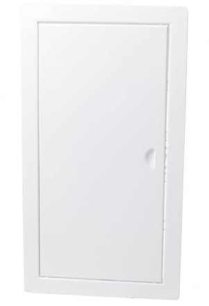 Aqbau® Revisionsklappe 25x40 cm Wartungstür Metall Weiß mit Schnappverschluss, Revisionstür, Revision, Wartungsklappe Trockenbau, Einbau links/rechts