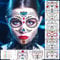 Halloween tatouage temporaire tête de mort, tatouage de sécurité visage enfants adultes toile d'araignée maquillage autocollant pour Halloween mascarade fête de carnaval