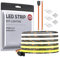 BTF-LIGHTING FCOB COB CCT LED-Streifen 3000K-6000K CCT Drehbar DC24V 5M 640LEDs/m 14W/M 10mm Schwarz PCB Flexibles Hoher Dichte LED-Band IP30 Nicht Wasserdicht für Innenraum Dekoration (nur Streifen)