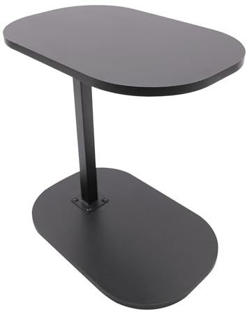 DeeDuud Beistelltisch Sofa Höhenverstellbare Beistelltische C Form für Sofa, Bett und Büro (Schwarz)