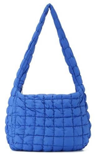 EVEOUT Puffer Schultertaschen Damen Große Gesteppte Umhängetaschen Leichte Quilted Tote Shopper Puffer Tragetasche Arbeitstasche