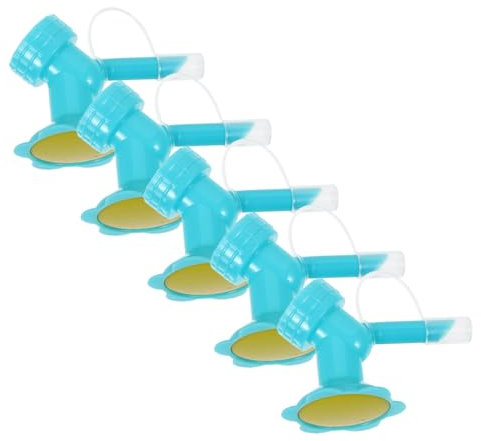 Yardenfun 5 Piezas Boquilla de riego Water Bottle garrafa Botella de riego Cabeza de aspersor de Tapa de Botella Azul Boquilla de aspersor de jardinería boquillas de riego de Botellas Blue