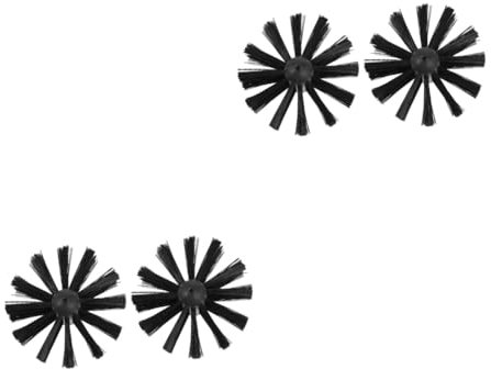 Mikinona 2sets Dryer Vent Cleaning Brush Fireplace Lint Sweeping Tool Chimney Brush Heads 2pcs*2