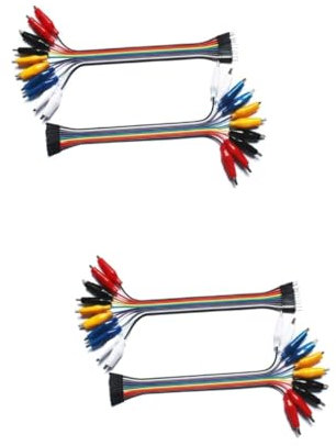 Gatuida 2stücke Alligator Clips Zu Jumper Drähten Polig Testleitungen Flexibles Kabel Für Elektrische Prüfungen Mit Robusten Krokodilklemmen Für Breadboard-