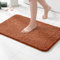 MIULEE 1 Pezzo Tappeto in Microfibra 4 CM Lungo Anti-scivolo Assorbimento dell'acqua Morbido Tappetino da Bagno per Porte d'ingresso Corridoio Doccia Soggiorno 70X120 CM Rosso mattone