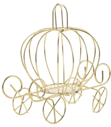 Amosfun Handgemachte Halloween Dekorationen Metall Kürbis Wagen Candy Box Gold Metall Candy Container Hochzeit Gastgeschenk Box Unikat