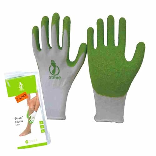 Steve Gloves Latex [2-PACK] - spezielle Anziehhandschuhe, Griffhandschuhe, Handschuhe für anziehen von Kompressionsstrümpfe - optimaler Halt, in 5 Größen erhältlich (S) | Sparpaket!