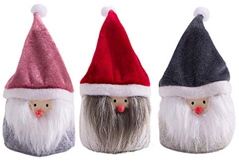 3 Stück/Set handgefertigte schwedische Tomte für Ornamente, Weihnachtsdekoration