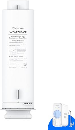 Waterdrop WD-G5P500-CF Filtro, Ricambio per il Sistema a Osmosi Inversa da Sottolavello WD-G5P500, Durata di Vita di 6 Mesi