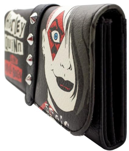 PocketGear Harley und der Punk-Rock Skull Bags Quinn Portemonnaie Dreifach Faltbar Münzfach & Kartenhalter, Schwarz