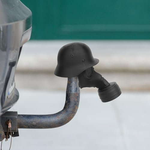 DAWRIS Tappo protettivo per gancio di traino, tappo per gancio di traino, antipolvere, impermeabile, con casco e maschera con colore a scelta (rosso)