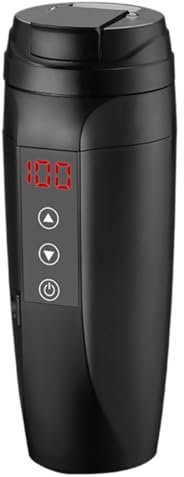 HOLIDYOYO Mug Chauffant De Voyage Acier Inoxydable Avec Écran De Température Tasse Intelligente Pour Voiture Idéale Pour Café Thé Et Boissons Chaudes Compatible