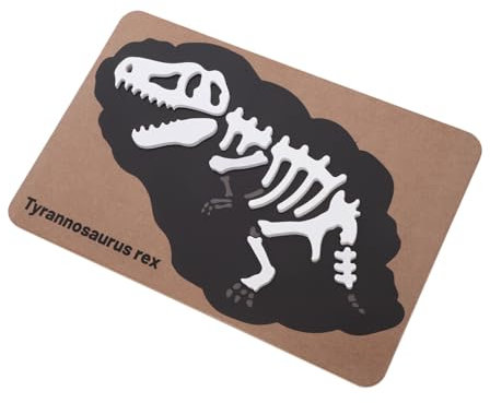ERINGOGO Dinosaurier-Fossilien-Puzzle Erkenntnisrätsel Dinosaurier-Knochen-Puzzle Bildungsrätsel Szene thematisiert Holzrätsel Kognitionspuzzle für Kleinkinder Ahorn