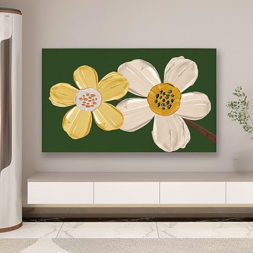 Unikicool Protectores TV para Interiores,Paisaje Cubierta Television Funda,Funda para televisor elástico,Patrón Puesta Cubierta Antipolvo Television,Suaves,para Dormitorio decoración