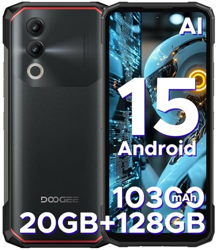DOOGEE Blade 20 Telephone Portable Incassable Android 15, Batterie 10300 mAh 18 W, 6,6’’ HD IPS + 90 Hz, 20GB RAM + 128GB ROM/TF 2TB Smartphone Incassable, Caméra 16MP, NFC/5G Wifi/GPS/IP68 / IP69K