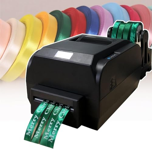 Satinband-Druckermaschine, verstellbare Breite und Dicke zum Drucken von Warnungen, Bildern und Logos auf Satinbändern